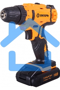 Дрель-шуруповерт Вихрь ДА-16Л-2КА 72/14/49, Аккумуляторная, 16В, 2 АКБ, Кейс