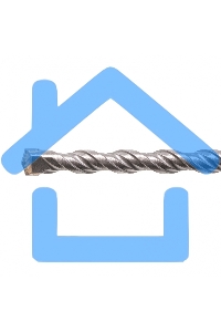 Бур по бетону Denzel двойная спираль, Cobalt W-tip, 8x310 мм, SDS PLUS