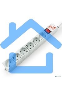 Сетевой фильтр Power Cube B, 3.0м, 5+1 розетка, серый
