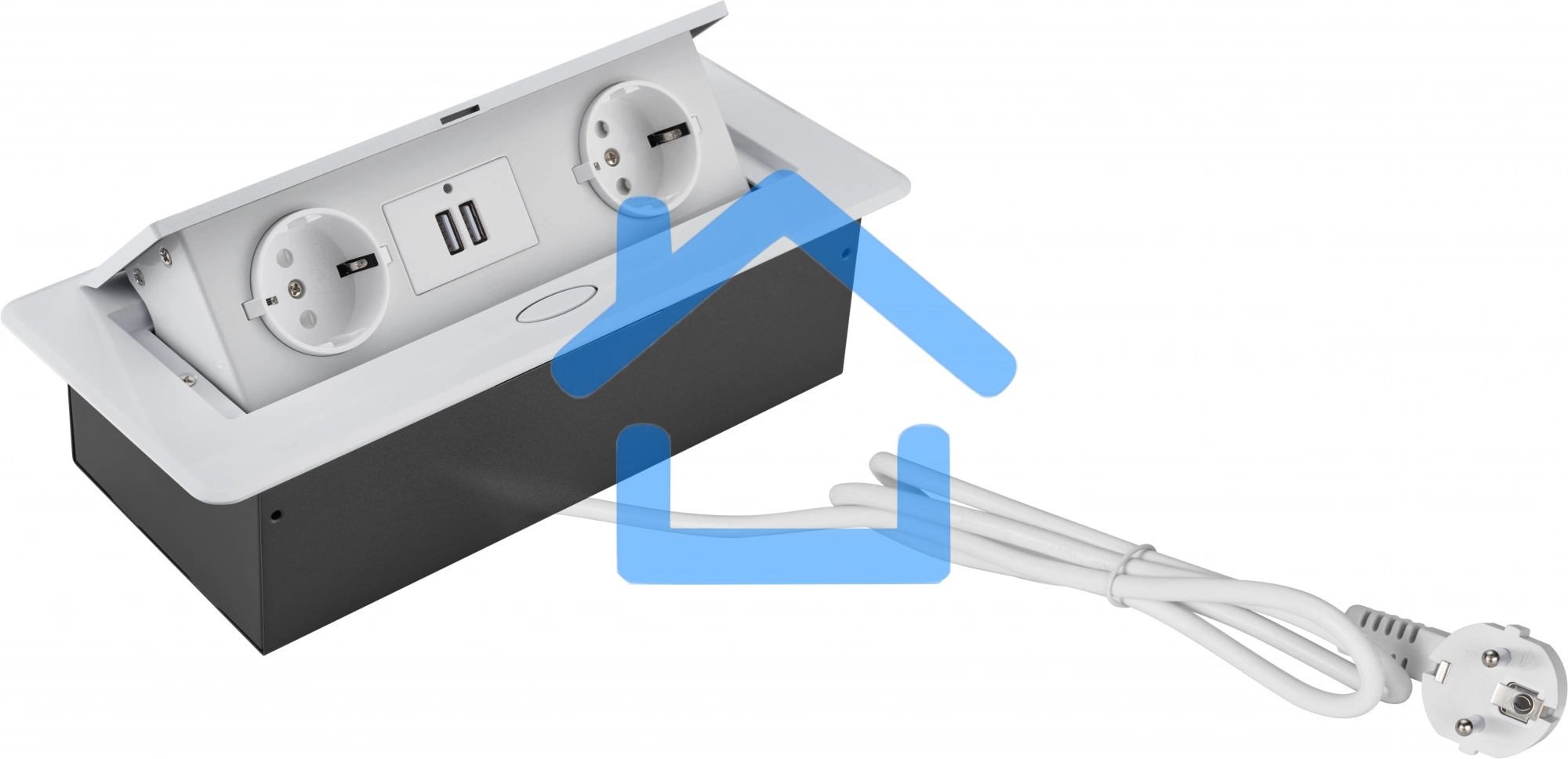 Розетка Cactus CS-SOCKET-EU/USBA-WH для столешницы белый