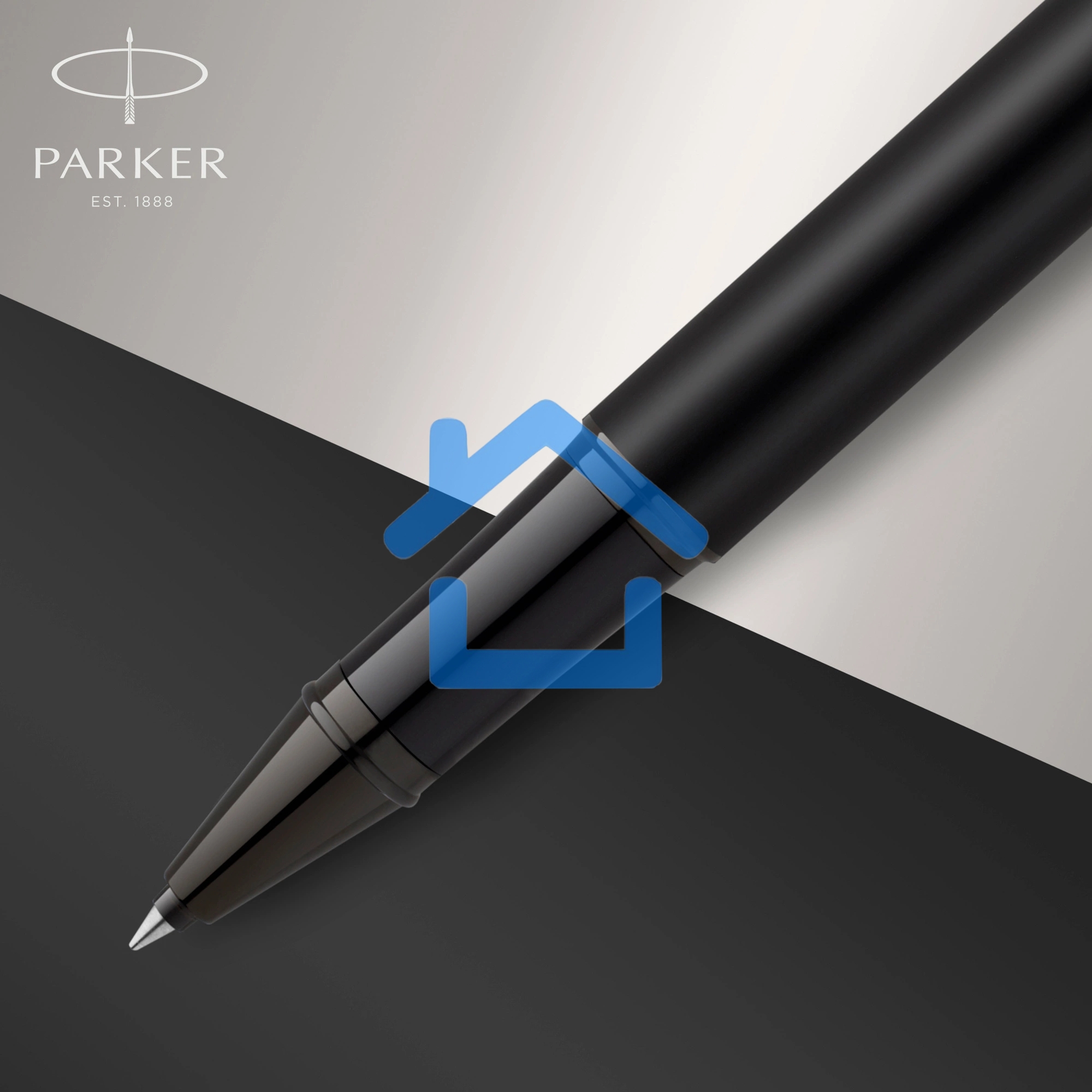 Ручка роллер Parker IM Achromatic T317 (CW2127743) Matt Black F, черные чернила, подарочная коробка
