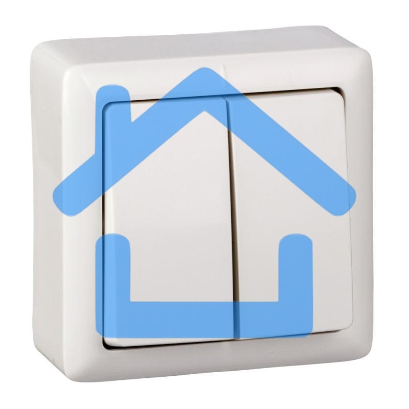 Выключатель 2-кл. ОП Хит 6А IP20 белый SchE VA56-232-B