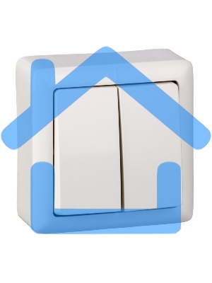 Выключатель 2-кл. ОП Хит 6А IP20 белый SchE VA56-232-B