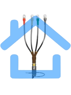 Муфта кабельная концевая внутр. установки 1кВ КВТп 4х(16-25мм) без наконеч. Нева-Транс Комплект 22020009