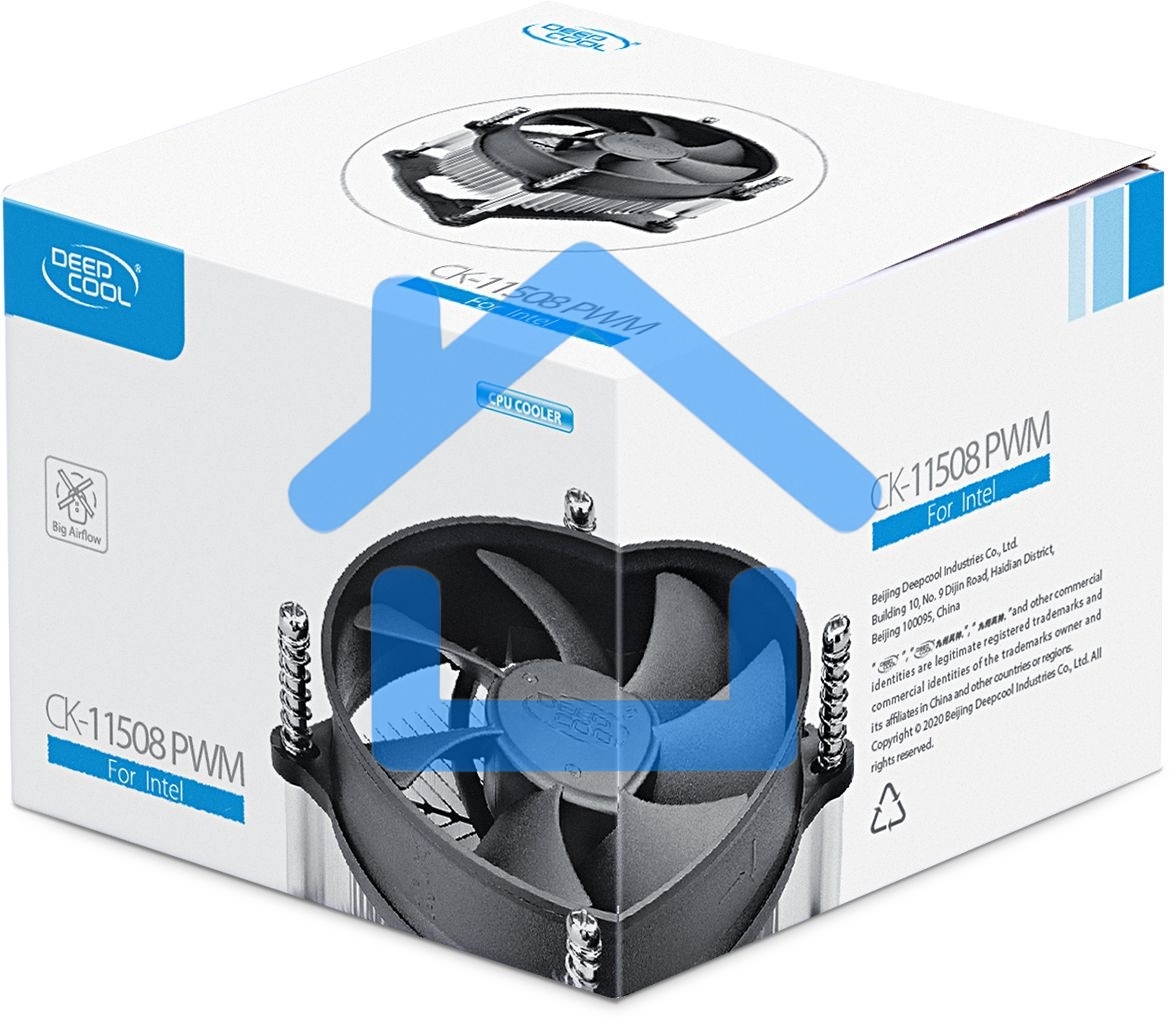 Кулер для процессора DEEPCOOL CK-11508 PWM черный, 92 мм, алюминий, 2200 об/мин, 30.1 дБ, 4 pin, 65 Вт, 70 мм