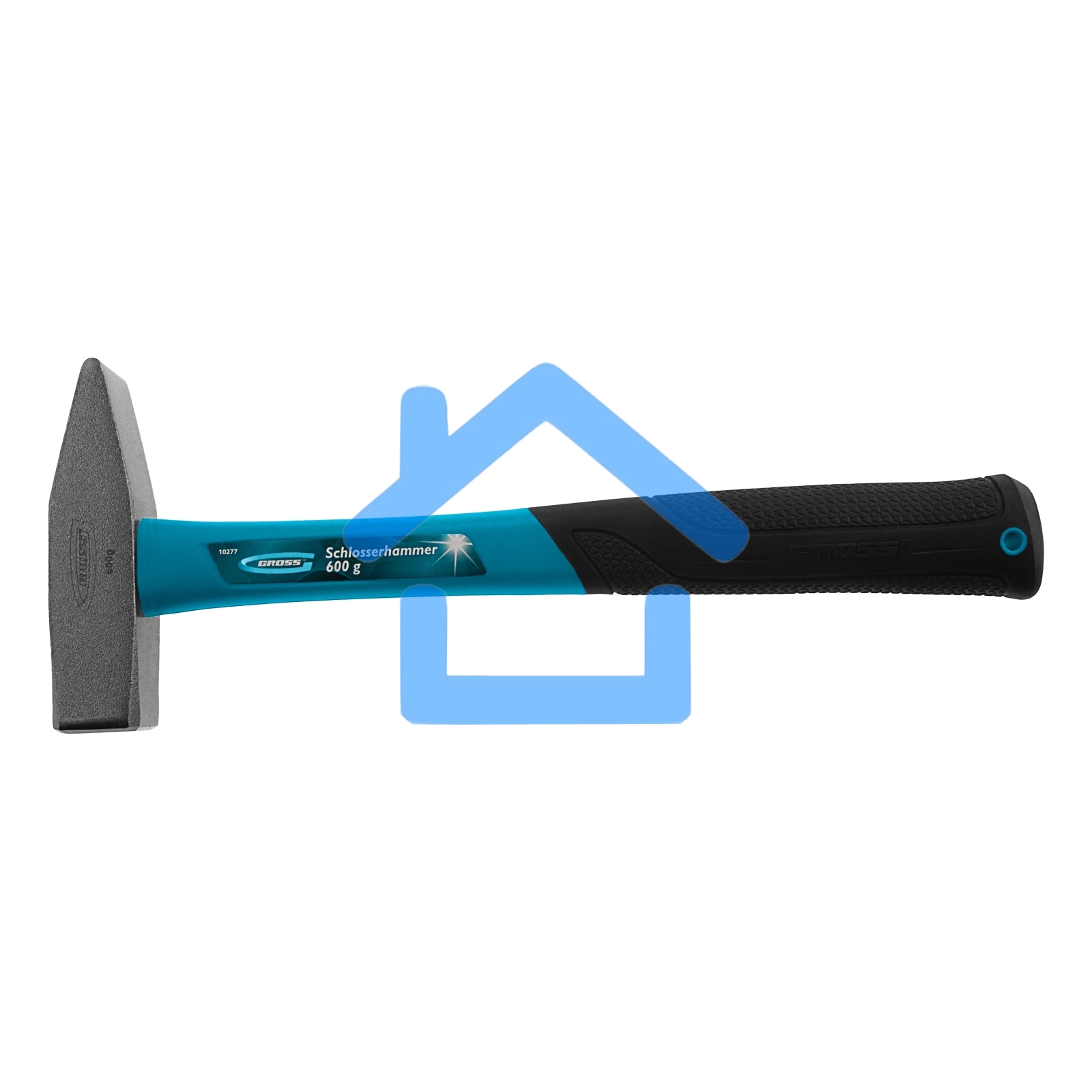 Молоток слесарный GROSS 10277600г квадратный боек фибергласовая обрезиненная рукоятка