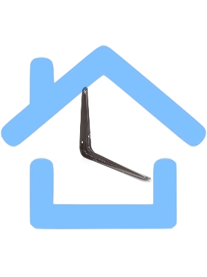 Кронштейн угловой с ребром 150 х 200 мм, коричневый Сибртех