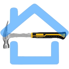 Молоток-гвоздодер Denzel 560 г, цельнометаллический, двухкомпонентная рукоятка