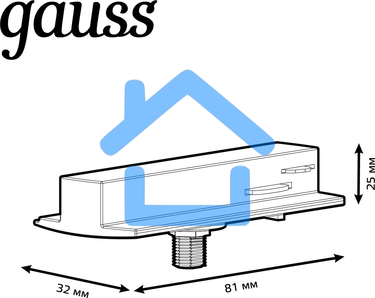 Адаптер Gauss TR126 черный