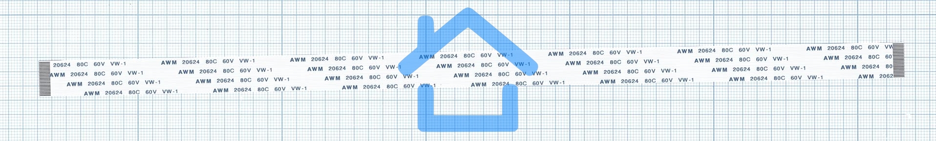 Шлейф универсальный 24pin, шаг 0.5мм, длина 30см