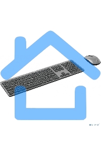 Комплект клавиатура + мышь Оклик 300M клав:серый мышь:серый/черный USB беспроводная slim