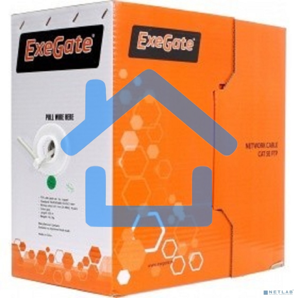 Кабель Exegate EX138965RUS UTP 4 пары кат.5e Exegate CCA Light, 305м pullbox, серый