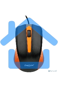 Мышь проводная ExeGate Professional Standard SH-9030BO черный/оранжевый, 1200 dpi, USB, кнопки - 3