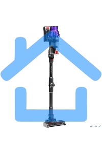 Пылесос вертикальный Redmond VH-1319 серый, питание от аккумулятора, 450 Вт, уборка влажная/сухая, пылесборник 0.6 л (работа от АКБ max 75 мин)