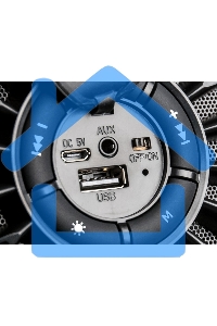 Колонки Dialog Progressive AP-1010 - акустическая колонка-труба c RGB фонарем, 12W RMS, Bluetooth, FM+USB+SD