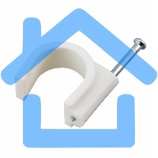 Крепеж кабеля круглый 20 мм, белый (упак. 50 шт) Rexant