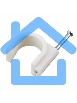 Крепеж кабеля круглый 20 мм, белый (упак. 50 шт) Rexant