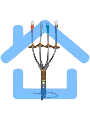 Муфта кабельная концевая наружной установки 1кВ КНТпН 4х(70-120мм) с болтовыми наконечниками Нева-Транс Комплект 22020097