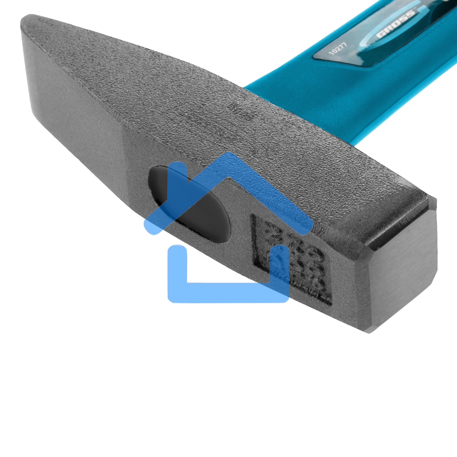 Молоток слесарный GROSS 10277600г квадратный боек фибергласовая обрезиненная рукоятка