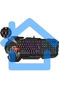 Клавиатура A4Tech Bloody B310N черный USB Multimedia for gamer LED (подставка для запястий) (B310N)