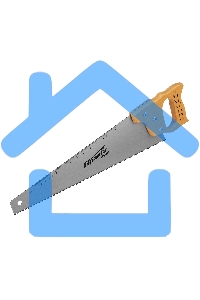 Ножовка по дереву Sparta 450 мм, 7-8 ТРI, каленый зуб, линейка, деревянная рукоятка