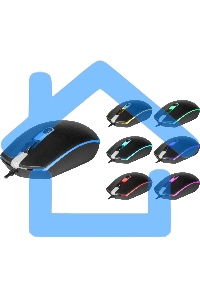 Мышь проводная Defender Dot MB-986 черный, 1600 dpi, USB, кнопки - 4