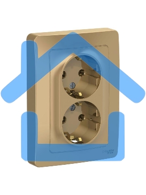 Розетка 2-м СП BLANCA 16А 250В без шторок с заземл. титан SchE BLNRS001024