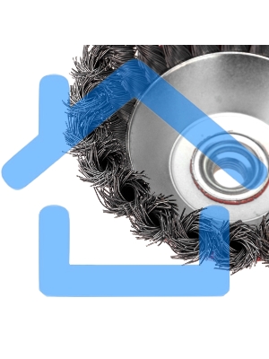 Щетка чашечная для УШМ 125 мм М14 крученая Kranz