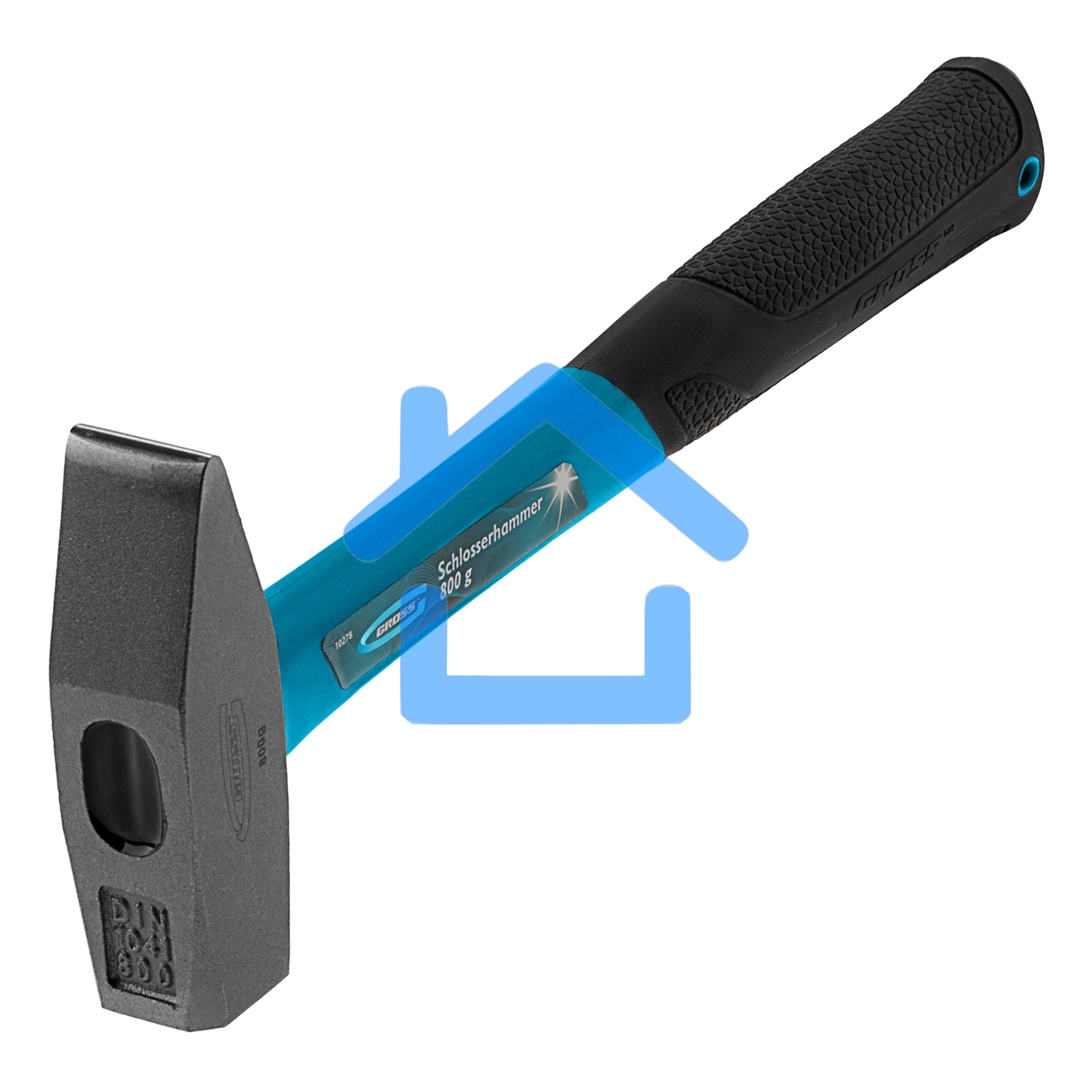 Молоток слесарный GROSS 10278800г квадратный боек фибергласовая обрезиненная рукоятка