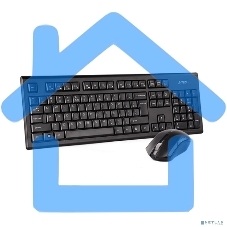 Комплект клавиатура + мышь A4Tech 3000NS клав:черный мышь:черный USB беспроводная Multimedia
