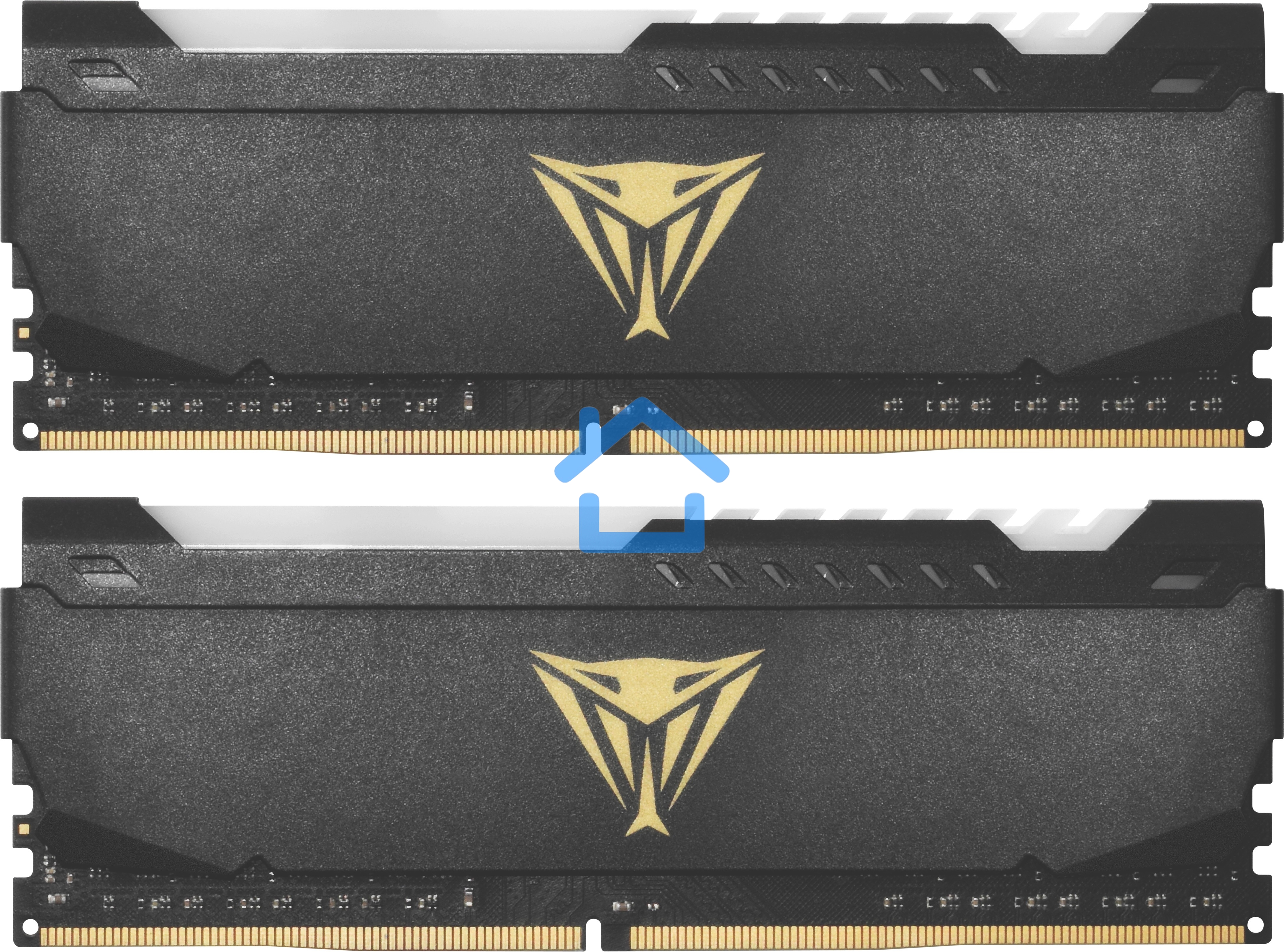 Оперативная память Patriot Viper Steel, DDR4, 64Gb (2x32Gb), 3200MHz, CL18, DIMM, с радиатором, RGB, черный