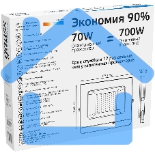 Прожектор светодиодный Gauss LED 70W 4900lm IP65 6500К белый