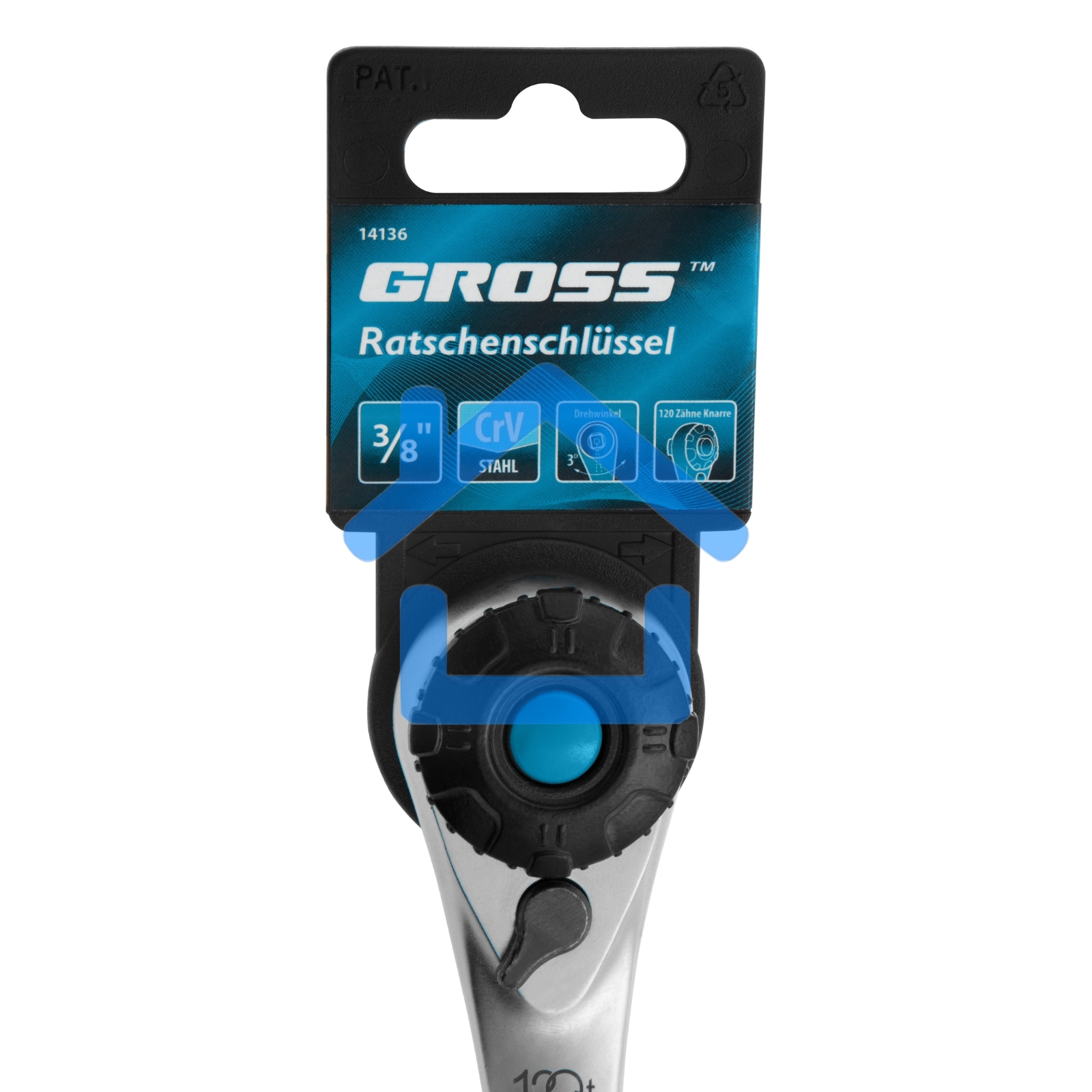 Ключ трещоточный, 120 зубьев 3/8