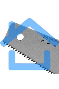 Ножовка по дереву Sparta 450 мм, 7-8 ТРI, каленый зуб, линейка, деревянная рукоятка