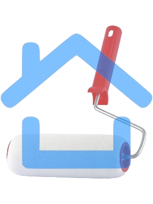 Валик Поролон, в сборе, 100 мм, D – 48 мм, D ручки – 6 мм, крепление шплинтом Сибртех