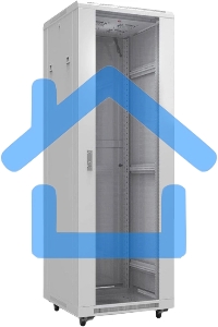 Напольный шкаф Rexant серии Standart 42U 600х800 мм, передняя дверь стекло, задняя дверь металл, RAL 7035 (состоит из 2 частей)