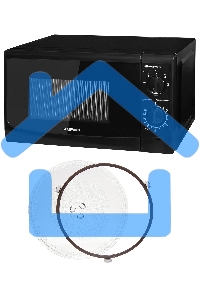 Микроволновая печь Starwind SWM5720 черный, 20 л, 700 Вт, переключатели - поворотный механизм