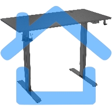Стол Cactus CS-ED-BBK столешница МДФ черный, каркас черный