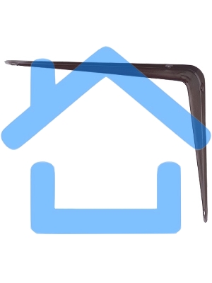 Кронштейн угловой с ребром 350 х 400 мм, коричневый Сибртех