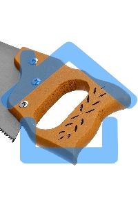 Ножовка по дереву Sparta 450 мм, 7-8 ТРI, каленый зуб, линейка, деревянная рукоятка