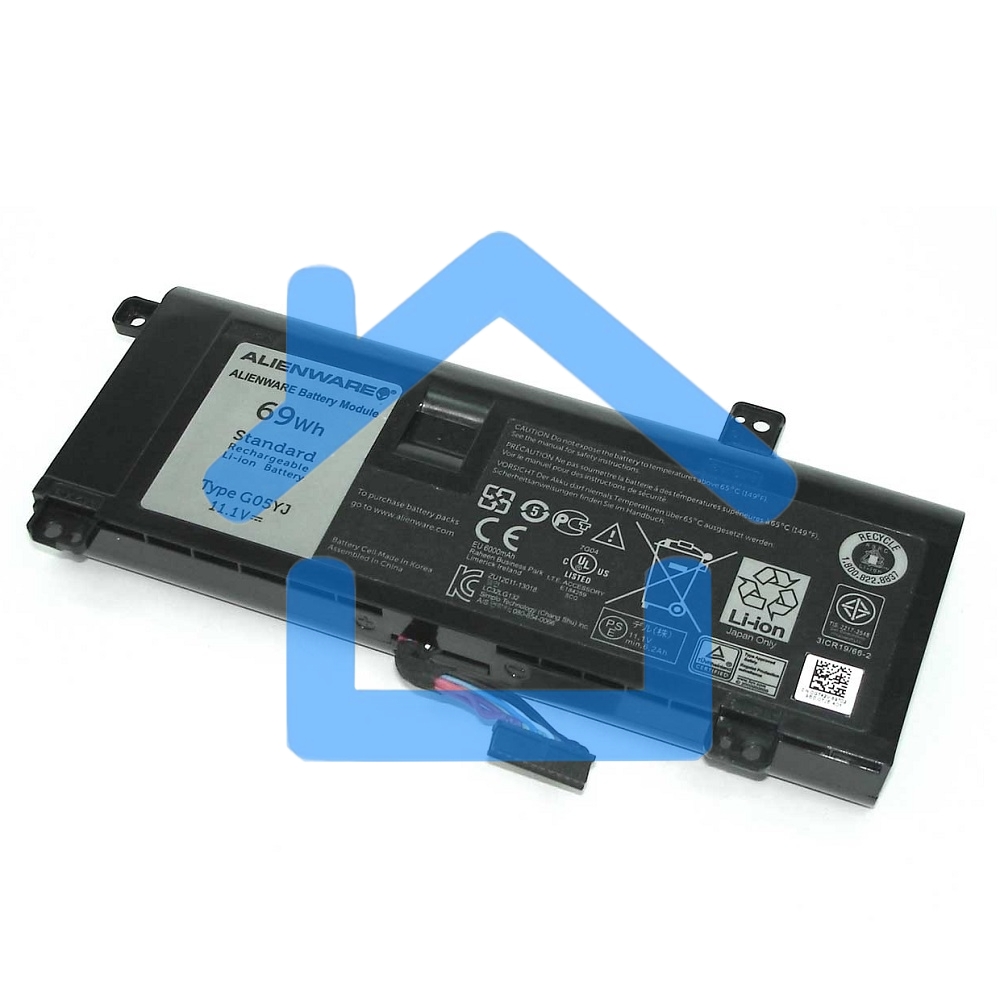 Аккумуляторная батарея для ноутбука Dell Alienware 14 11.1V 69Wh G05YJ