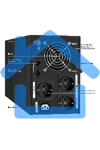 Источник бесперебойного питания (инвертор, синус, для котла) ExeGate SineTower SN-2000.LCD.AVR.3SH.1C13.RJ.USB 2000VA/1600W, чистая синусоида, LCD дисплей, AVR, 3*Schuko+1*C13, RJ45/11, USB, линейно-интерактивный, черный