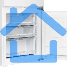 Встраиваемый холодильник Kuppersberg RBN 1970, High-Tech, объем 341 л, скользящий фасад, электронное управление, No Frost, антибактериальный пластик, звуковой сигнал при открытой дверце, перенавешиваемые двери, LED освещение, уровень шума 41 дБ, энергоэфф