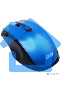 Мышь беспроводная Acer OMR031 черный/синий, 1600 dpi, радиоканал, USB, кнопки - 4