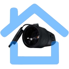 Разъем штепсельный с заземл. каучук 16А 250В IP44 (еврослот) UNIVersal 602228