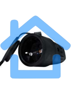 Разъем штепсельный с заземл. каучук 16А 250В IP44 (еврослот) UNIVersal 602228