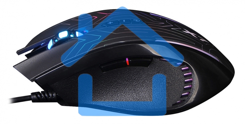 Мышь проводная A4Tech X87 черный, 2400 dpi, USB, кнопки - 8