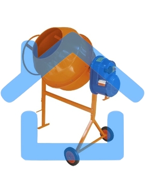 Бетоносмеситель Строймаш СБР-170А.3-01 1000 Вт, 170 л, 380 В, чугунный венец