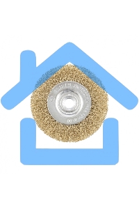 Щетка Matrix для УШМ, 100 мм, М14, плоская, латунированная витая проволока