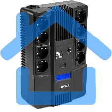 Источник бесперебойного питания Бастион SKAT-UPS 800-AID-IN-1x9-8 ИБП 220В 480Вт, LCD, АКБ 1x 9А·ч, line interactive, мод.синус, 8хSchuko,2xUS (8933)